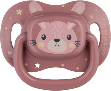 Sucette symétrique en silicone Canpol babies Cute Animals 6–18 mois, rose