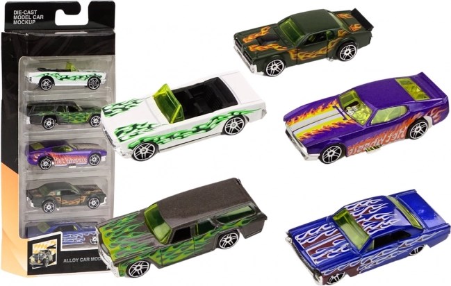 Set of Metal Toy Cars 1:64, 5 pieces
