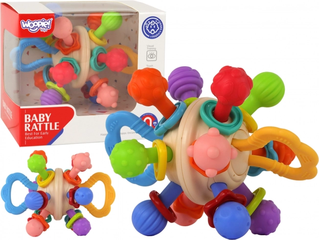 Kleurige Sensorische Bal WOOPIE voor Baby’s