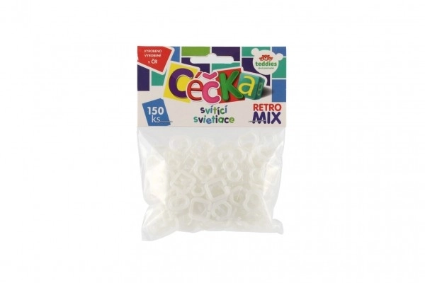 Céčka lichtgevend 150 st retro mix plastic in zak