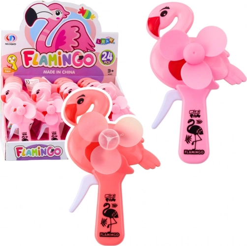 Ventilateur manuel flamant rose – rose