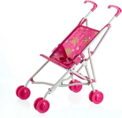 Poussette pour poupée – canne, métal-plastique, pliable