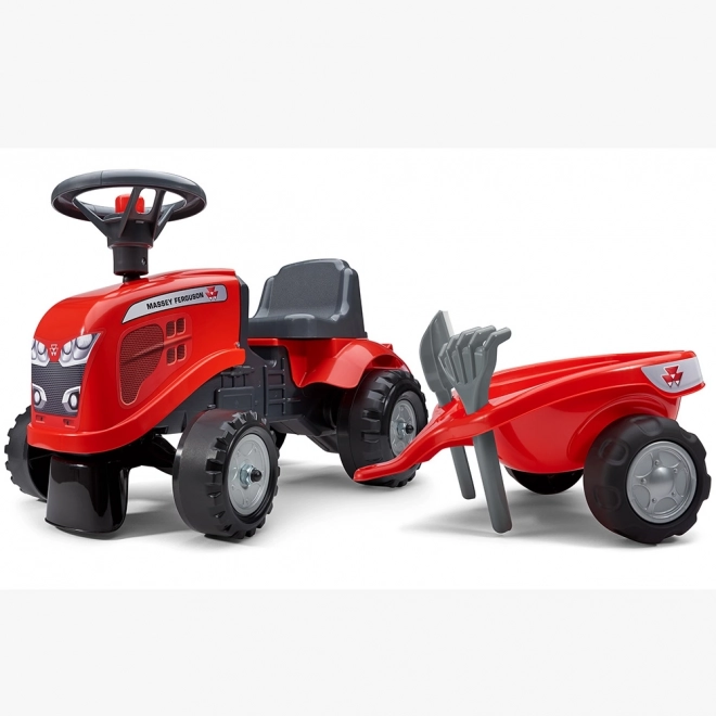 Looptractor Massey Ferguson rood met stuur en kar