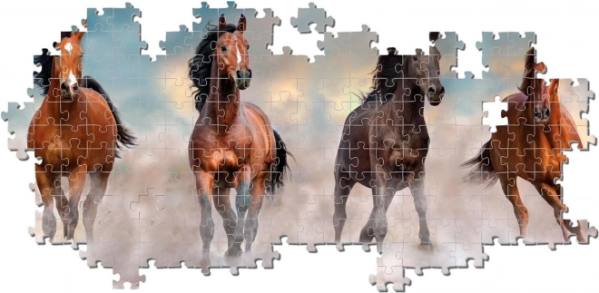 Puzzle 1000 Pièces Compact Panorama Chevaux