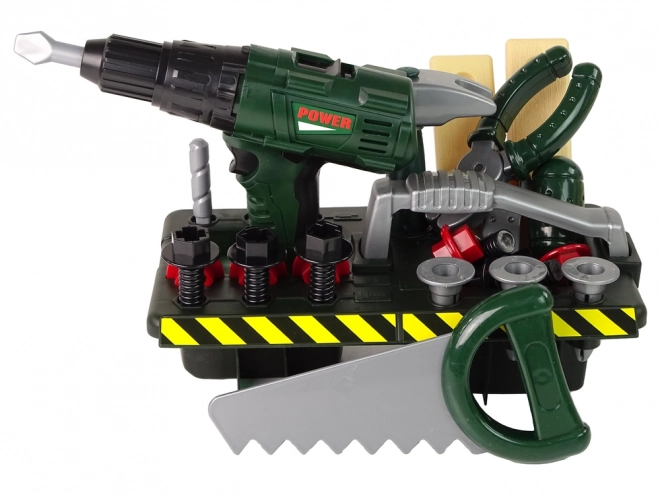 Green Kids' DIY Tool Set with Battery Drill