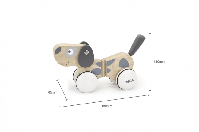 Houten trekkar - hond
