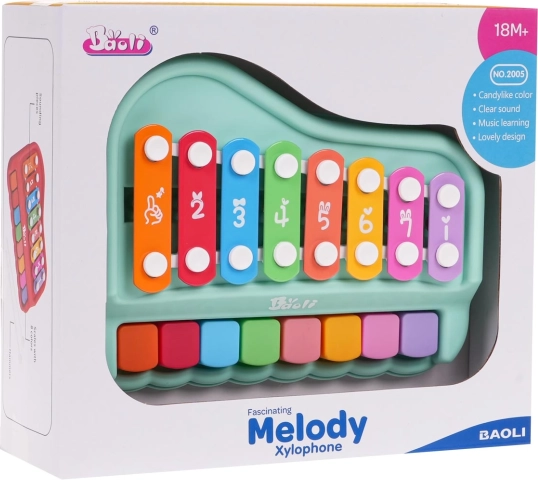 Muzikaal pianootje en xylofoon 2-in-1 voor kinderen – Groen