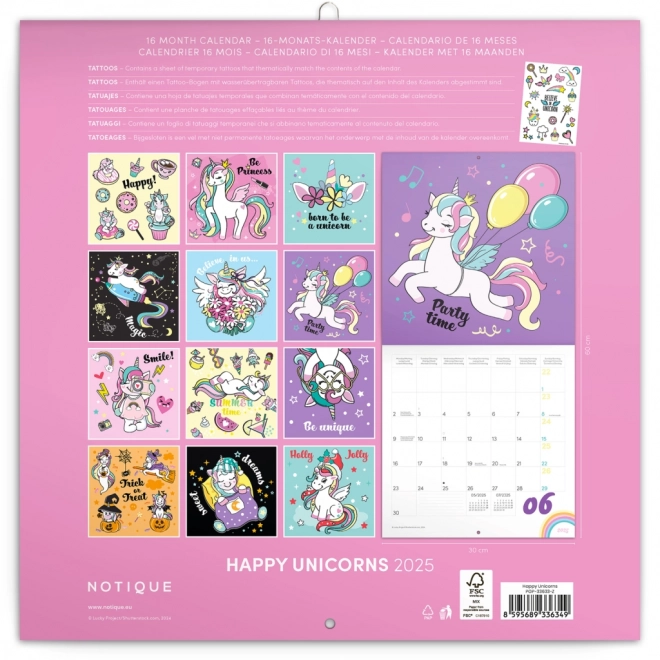 Notitiekalender Gelukkige Eenhoorns 2025