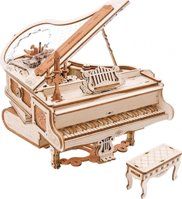 RoboTime 3D Houten mechanische puzzel Magische piano (elektrische aandrijving)