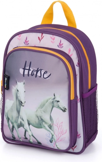 Children's preschool backpack with horse motif