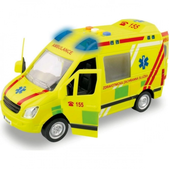 Ambulance op batterijen met Tsjechische stem