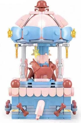 Sluban carousel with animal – dog building set