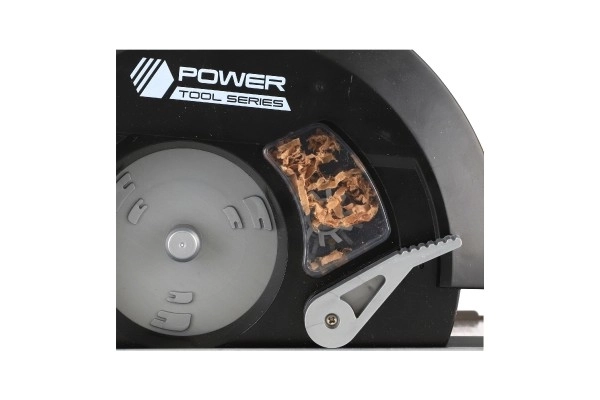 Cirkelzaag gereedschap plastic 29x19cm op batterijen met geluid in doos 31x21x12cm