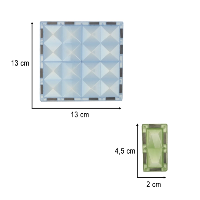Lichtgevende magnetische bouwstenen 124 onderdelen