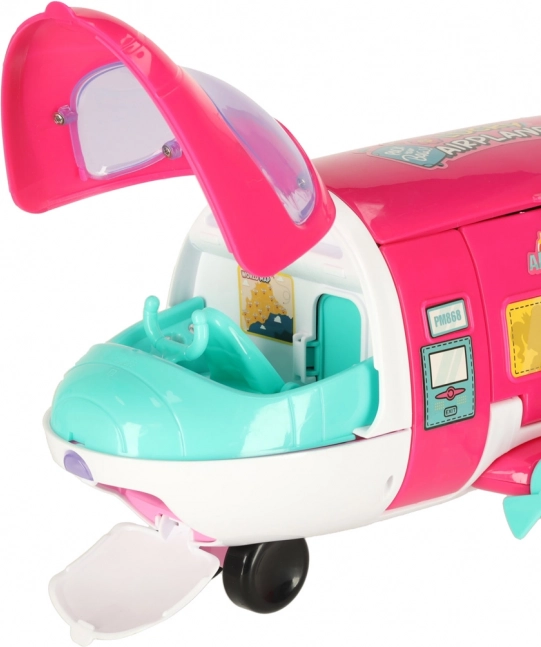 Doll Play Airplane 2-in-1 with Accessories Pink