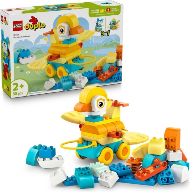 LEGO DUPLO 3 en 1 : Animaux à roulettes