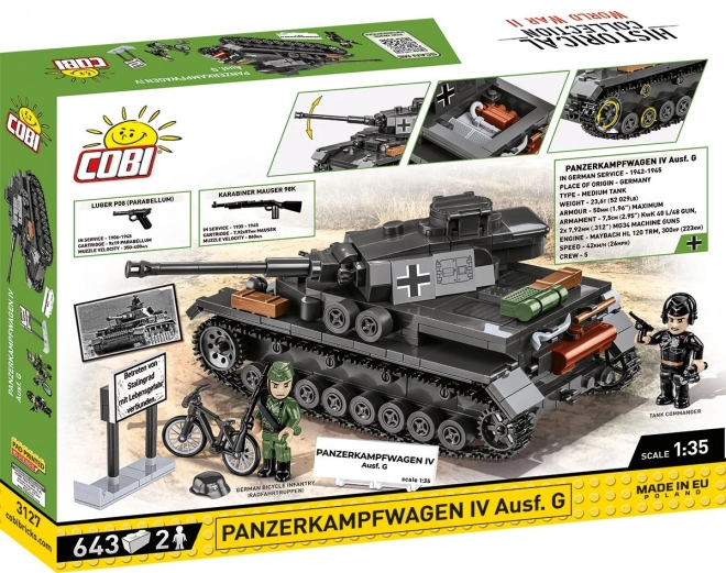 COBI 3127 Tweede Wereldoorlog Duitse tank Panzerkampfwagen IV Ausf. G 1:35