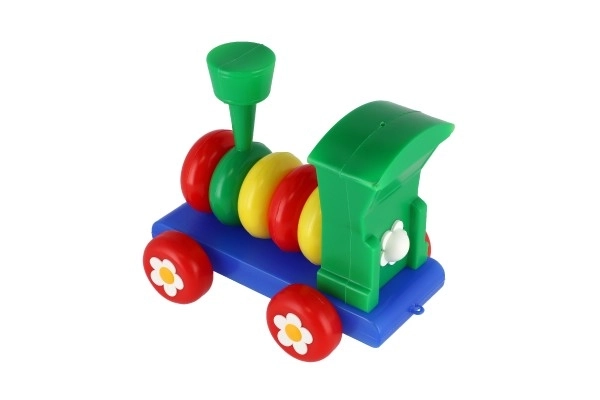 bunter Plastikzug für Kinder mit Ringen