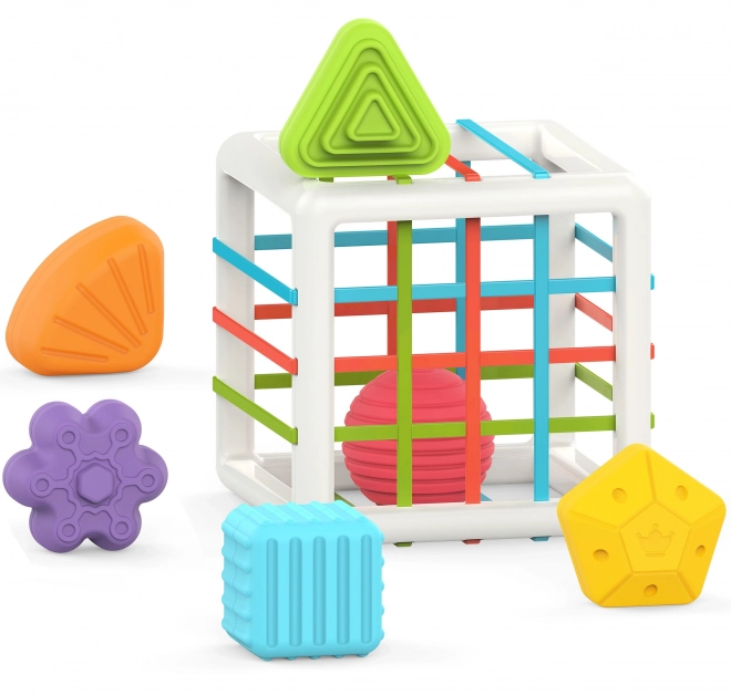 Woopie cube sensorielle élastique pour enfants avec formes