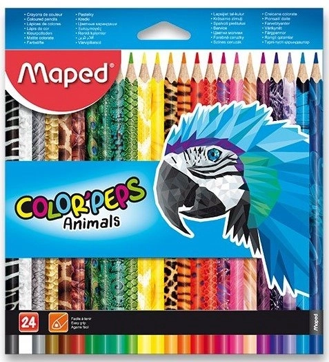 MAPED Driekantige Kleurpotloden Color'Peps Dieren 24 stuks
