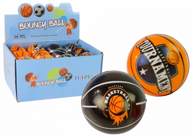 Soft ball for children black-orange 7 cm