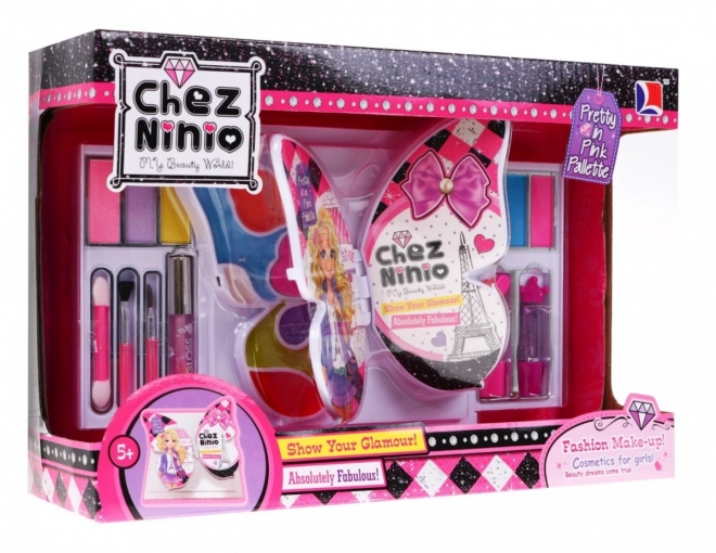 Kleurrijke make-up set Butterfly voor kinderen 3+ Cosmetica + accessoires