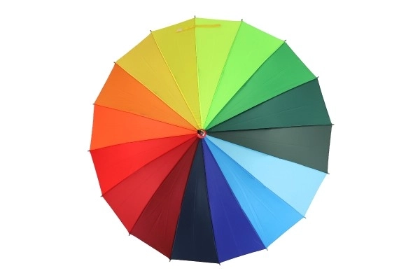 Uitschuifbare regenboogparaplu