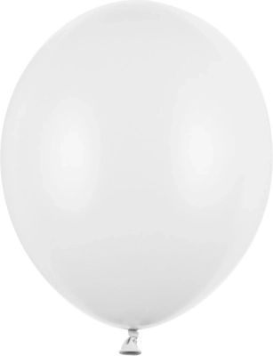 Sterke ballonnen pastel wit 30 cm, 100 stuks