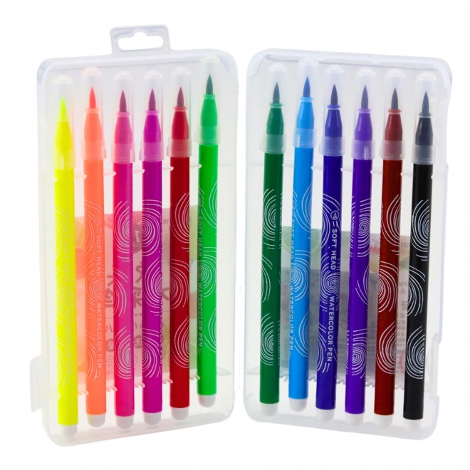 Marqueurs aquarelle dans un organiseur 12 couleurs