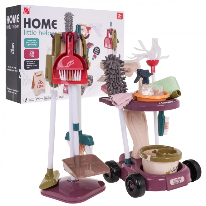 Kinder schoonmaakwagen met accessoires