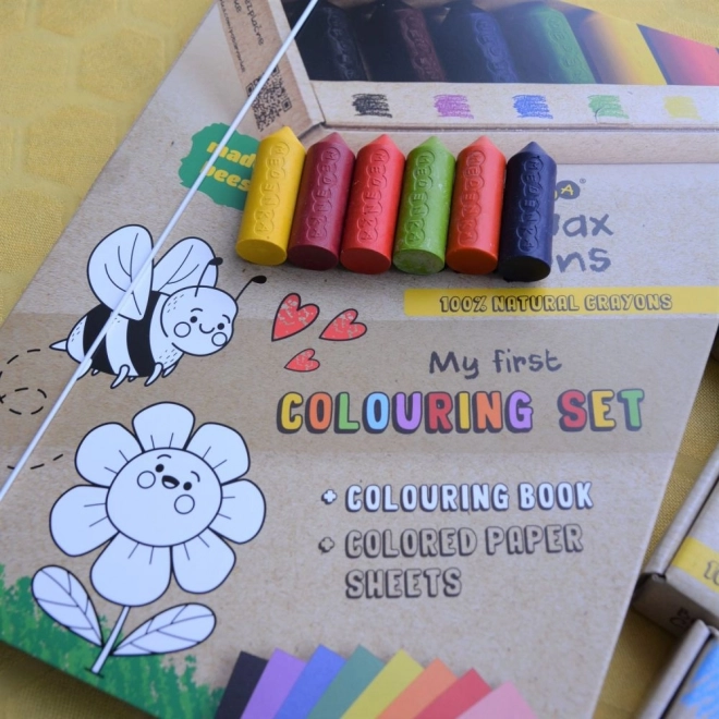 Kit créatif avec crayons en cire d'abeille