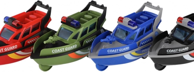 Plastic reddingsboot op traagheidsmotor 14 cm