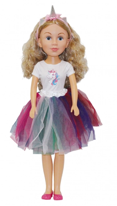 Poupée mariée en robe de licorne
