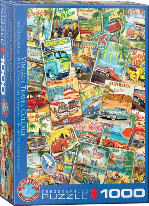 EUROGRAPHICS Puzzel Retro Reiscollage 1000 stukken