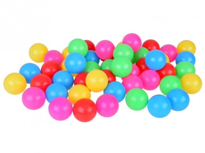 Boules colorées 6cm 50 pcs en plastique souple ZA5411