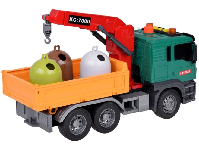Bildungsspielzeug Müllabfuhr mit Containern Toytar