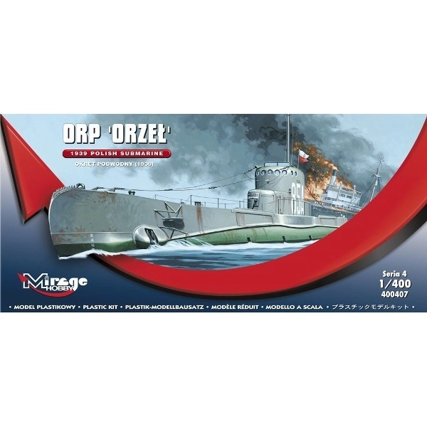 Polse onderzeeër ORP Orzeł model voor montage