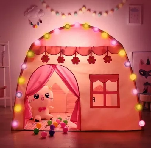 Kindertent HUIS + lichtjes 23472