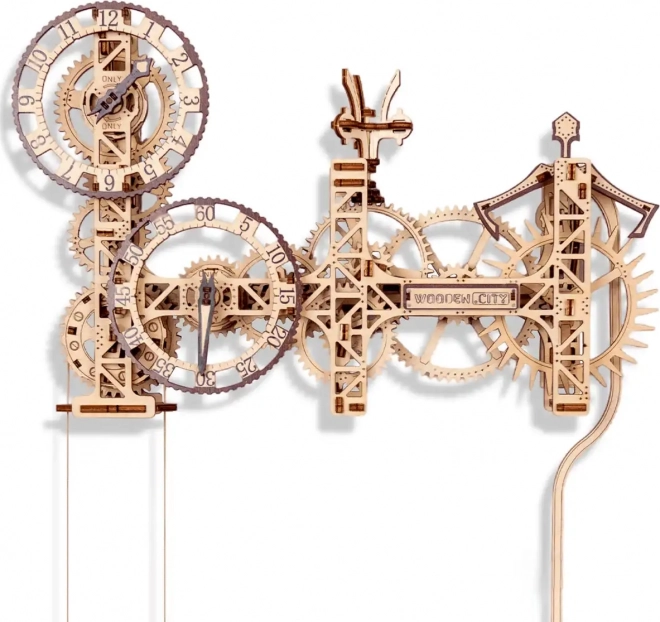 WOODEN CITY 3D puzzel Steampunk wandklok 269 onderdelen