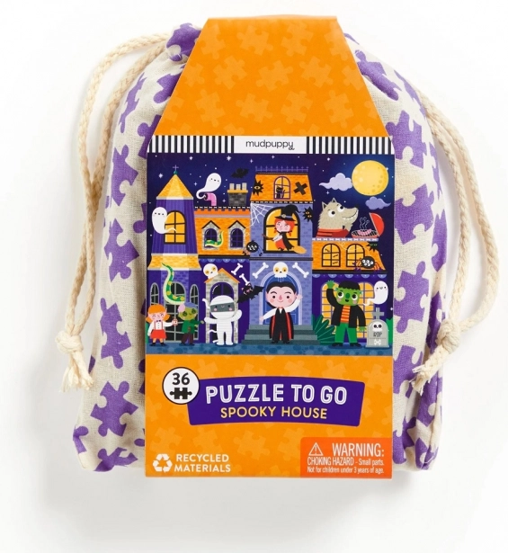 Puzzle Haunted House by Mudpuppy in a Fabric Bag