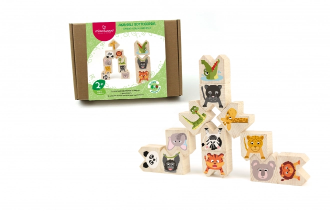 Houten balansspel wilde dieren