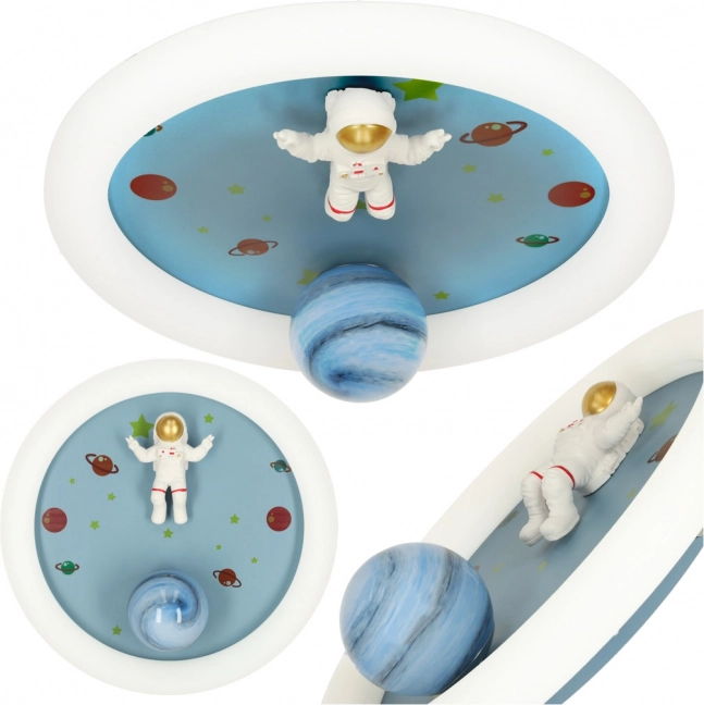 Dimbare LED plafondlamp voor kinderkamer met astronaut