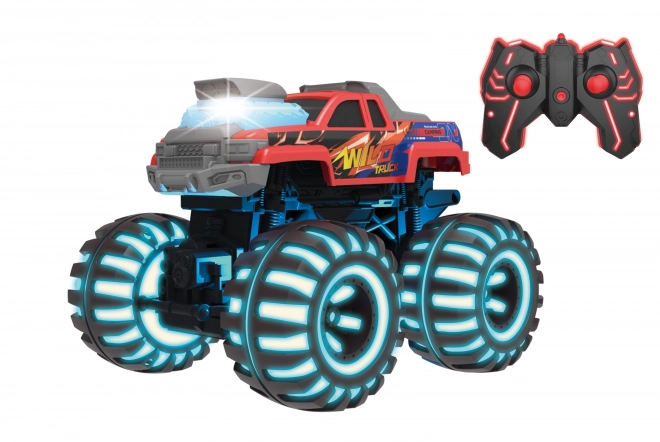 Auto Wild Truck RC met verlichte wielen 26,5 cm