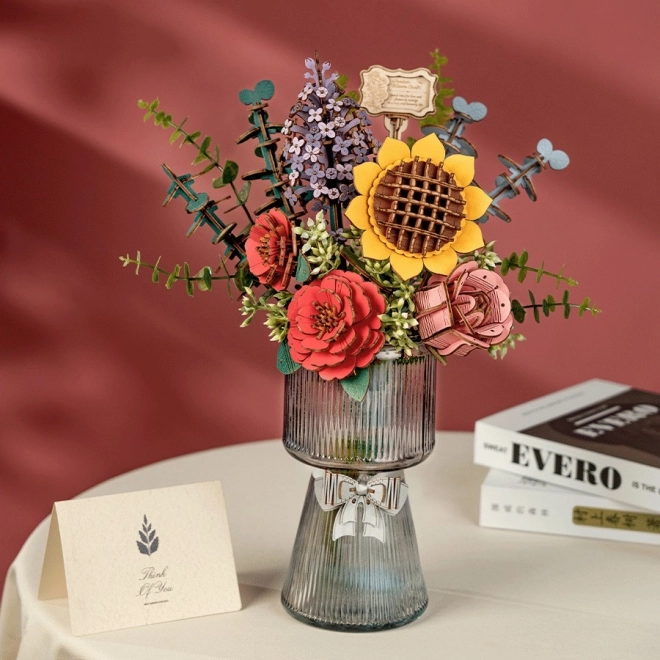 Wooden 3D Puzzle Flower Bouquet Rowood
