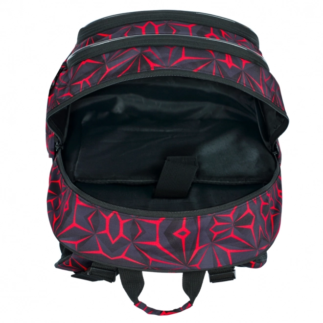 BAAGL Schoolrugzak Core Red Polygon