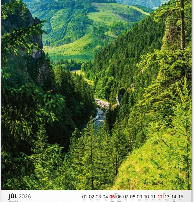 Muurkalender Nationale Parken van Slovakije 2026
