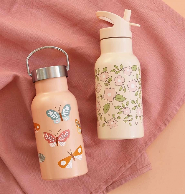 A Little Lovely Company Stainless steel drinking bottle 500 ml – Butterfly