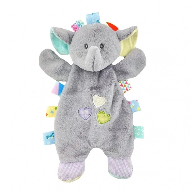 Pluchen olifant 25 cm met erwt