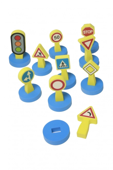 Verkeersborden van schuim