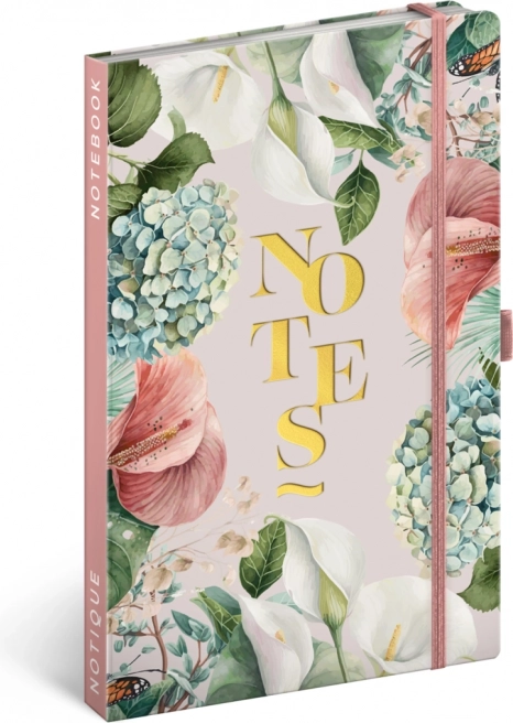 NOTIQUE gelinieerd notitieboek lelie 13 × 21 cm